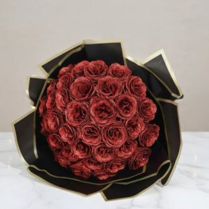 Glitter Rose Bouquet – Forever Lasting Luxury Roses
